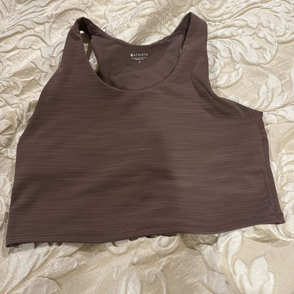 Athleta crop tank with built in bra